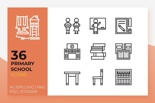 Primary School Icons