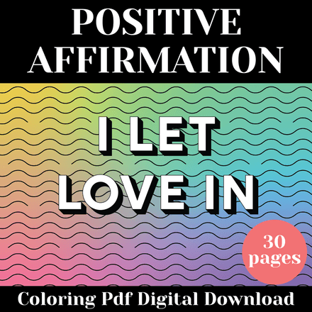 Positive Affirmation Coloring Pages Printable pdf Pack 2