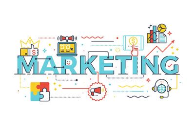 Marketing Word Illustration