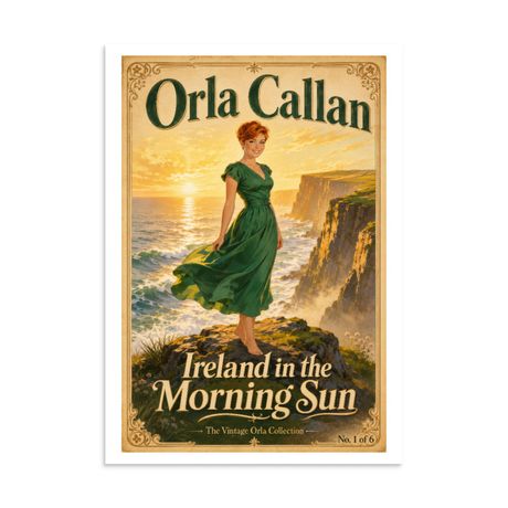 Orla Callan Poster - Ireland in the Morning Sun - 11.69" x 16.54"