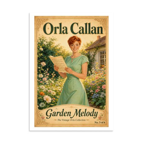 Orla Callan Poster - Garden Melody - 11.69" x 16.54"
