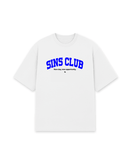 &quot;UNIVERSITY&quot; WHITE / BLUE - SINS CLUB 