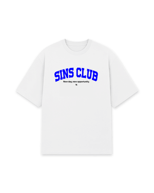 &quot;UNIVERSITY&quot; WHITE / BLUE - SINS CLUB 