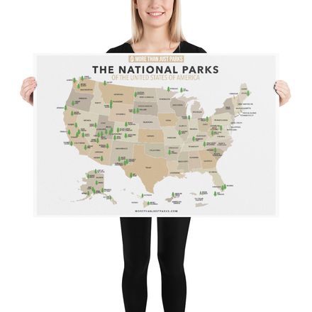 National Parks Map Poster (24x36)