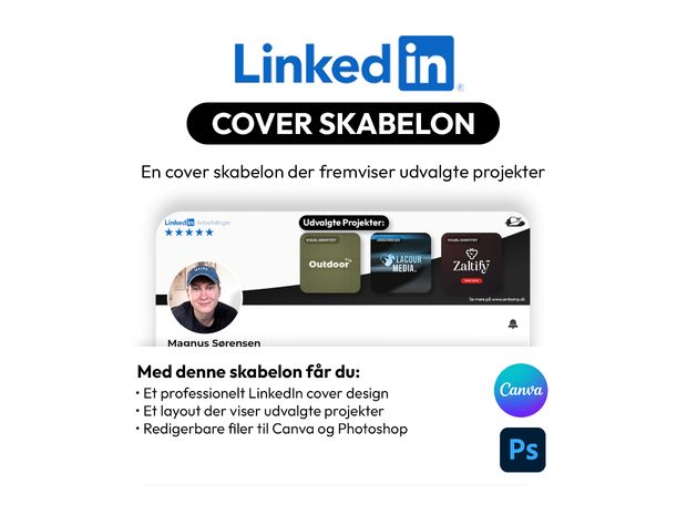 LinkedIn Cover Skabelon – Fremvis dine projekter direkte på din profil