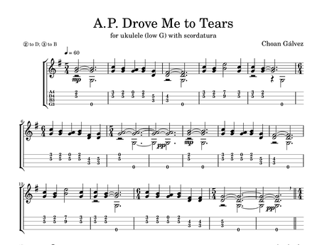 A. P. Drove Me to Tears - Choan Gálvez