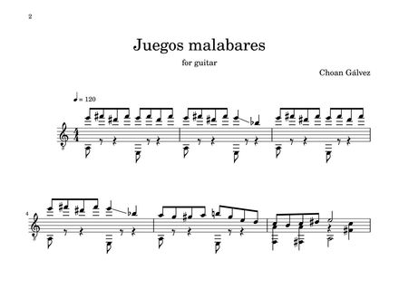 Juegos Malabares (for guitar) - Choan Gálvez