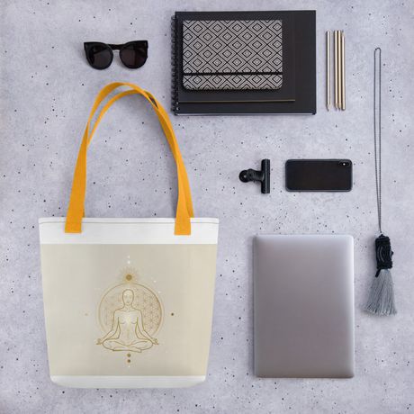 Stillness in Motion – Minimalist Sacred Geometry Tote Bag