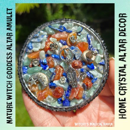 Nature Witch Goddess Crystal Charm Altar Amulet