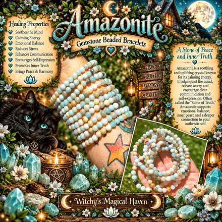 Amazonite Gemstone Beaded Bracelets