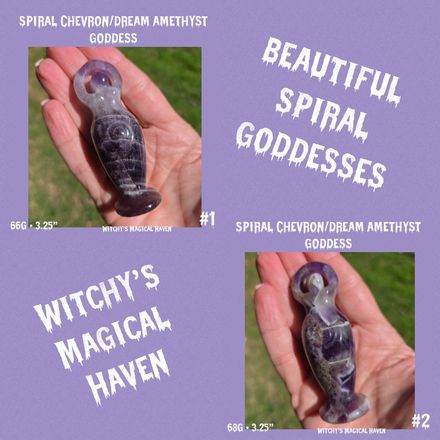 Spiral Chevron Dream Amethyst Goddess Figurine
