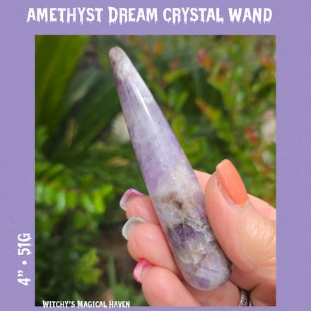 Chevron Amethyst "Dream" Crystal Wand