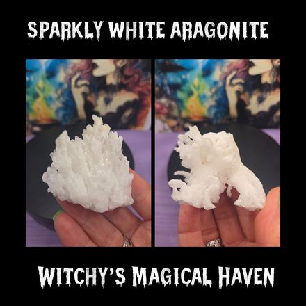 White Crystallized Aragonite Clusters