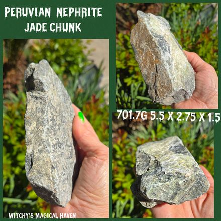 Peruvian Nephrite Jade Rough Chunk, 1.87 Pounds