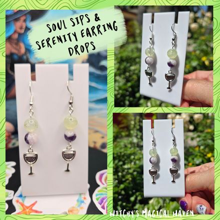 Sour Sips and Serenity Cocktail Drop Earrings