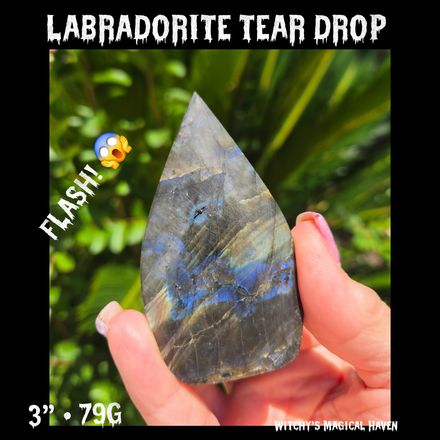 Labradorite Teardrop Freeform 3"