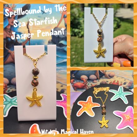 Spellbound by the Sea Starfish Jasper Pendant