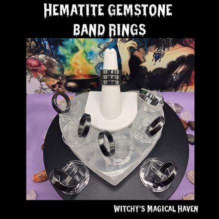 Hematite Gemstone Band Ring