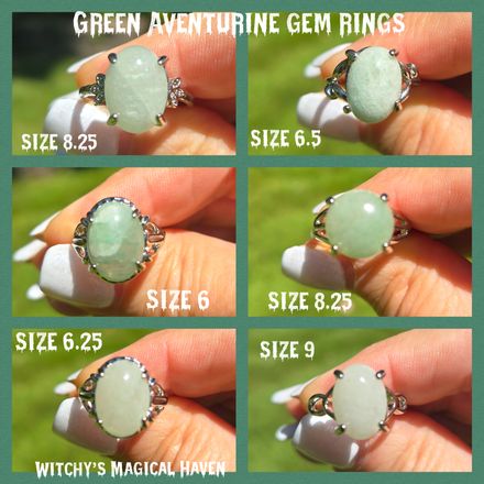 Green Aventurine Gemstone Rings