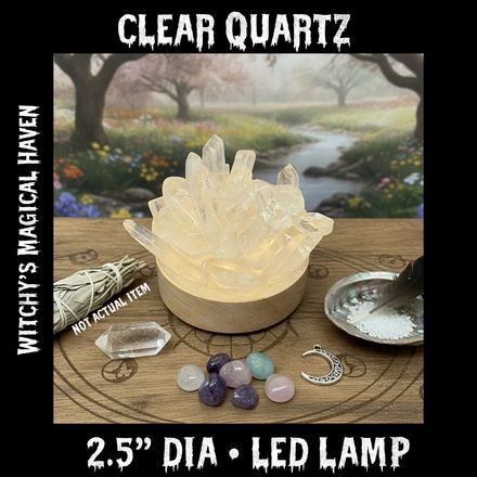 Clear Quartz Crystal LED Lamp