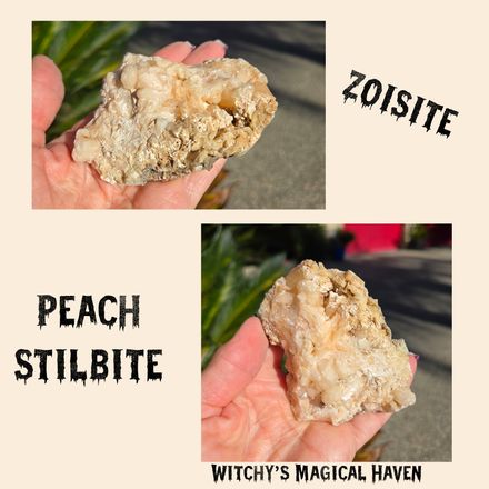 Peach Stilbite Zeolite Crystal Cluster