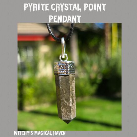 Pyrite Crystal Point Pendant