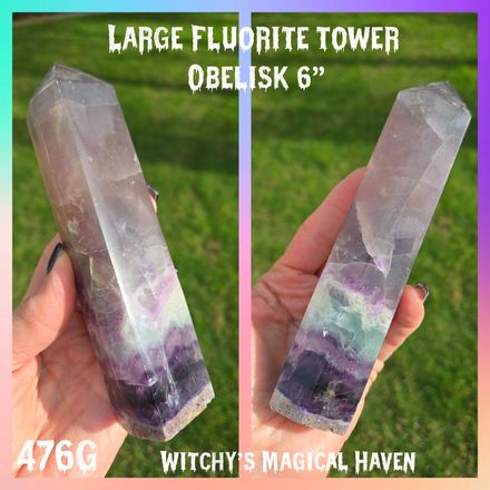 Fluorite Crystal Large Tower Obelisk