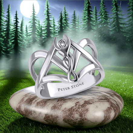 Goddess of Enchantment Sterling Silver Ring, Sizes 7 and 8