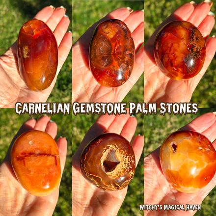 Carnelian Gemstone Polished Large Palm Stones