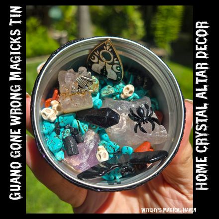 Spooky Guano Gone Wrong Magicks Crystal Altar Home Decor Tin