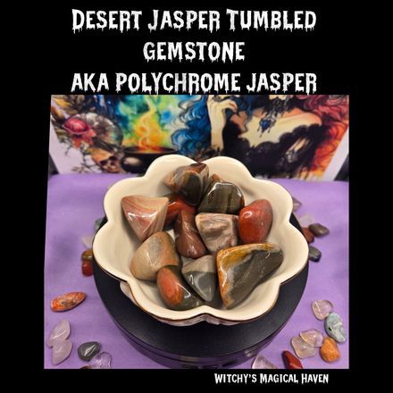 Desert Jasper aka Polychrome Jasper Tumbled Crystal Pieces