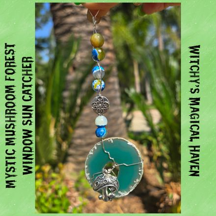 Mystic Mushroom Forest Window Sun Catcher