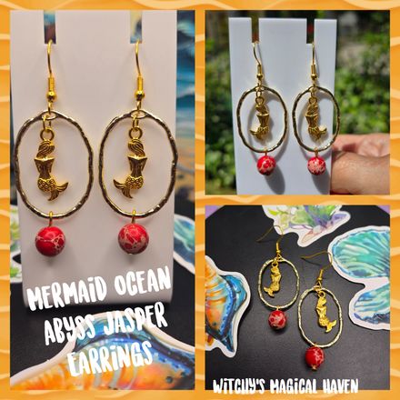 Mermaid Ocean Abyss Jasper Earrings