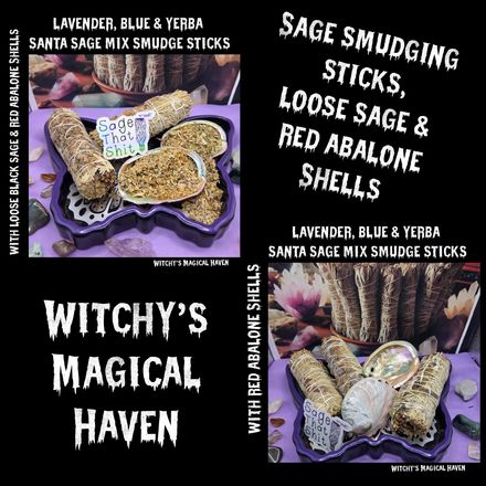 Sage Smudge Sticks and Red Abalone Shells