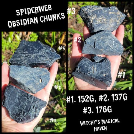 Spiderweb Obsidian Volcanic Glass Raw Chunks