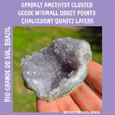 Amethyst Cluster Geode Piece from Rio Grande do Sul, Brazil 102g