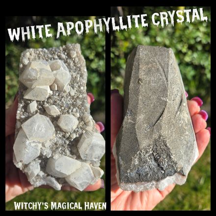 White Apophyllite Raw Crystal Cluster