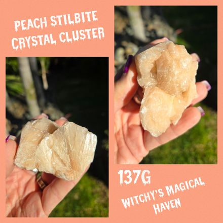 Stilbite Peach Crystal Cluster