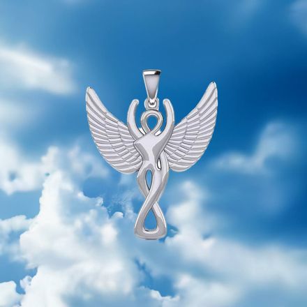 Winged Sterling Silver Goddess Pendant