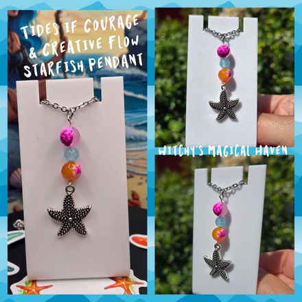 Tides of Courage &amp; Creative Flow Starfish Agate Pendant
