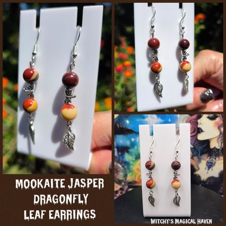 Dragonfly Wanderer Mookaite Jasper Earrings