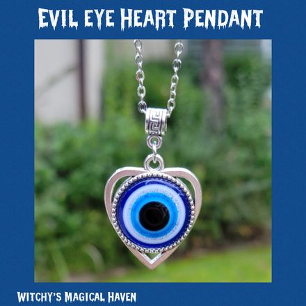Evil Eye Heart Pendant