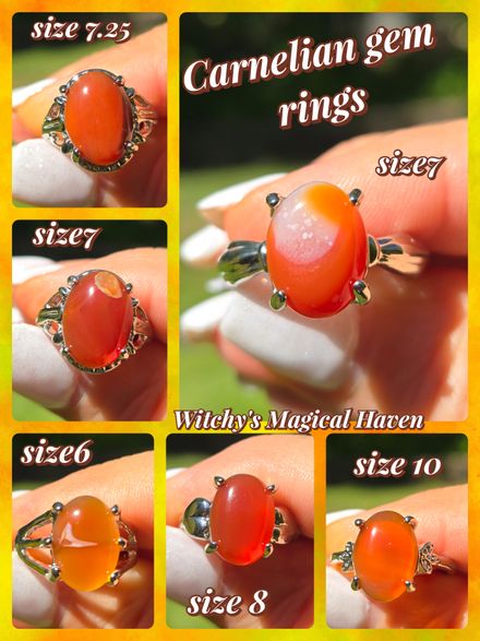 Carnelian Gemstone Rings