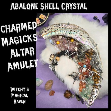 Abalone Shell Crystal Charmed Altar Magicks Amulet