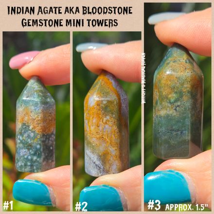 Gemstone Chubby Obelisk Carved Towers