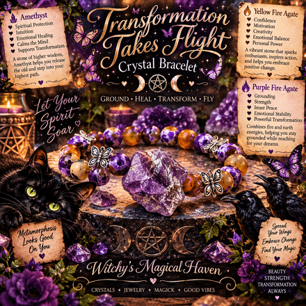 Enchanted Butterfly – Fire Agate &amp; Raw Amethyst Bracelet
