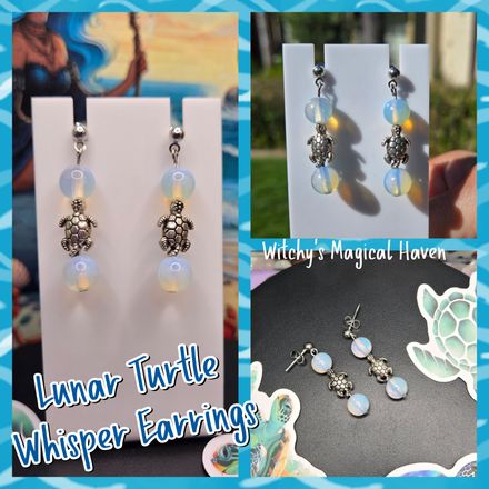 Lunar Turtle Whisper Earrings