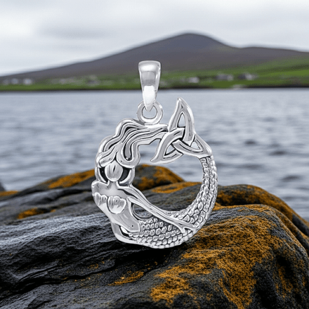 Mermaid Trinity Knot Sterling Silver Pendant