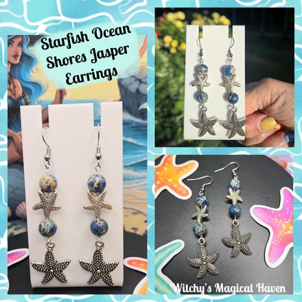 Starfish Ocean Shores Jasper Earrings