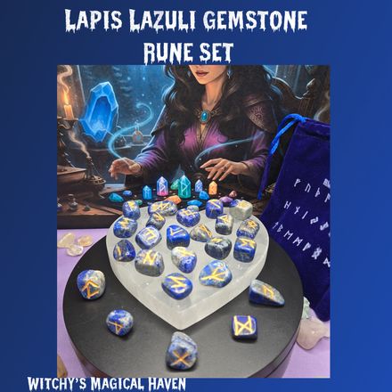 Lapis Lazuli Gemstone Rune Set